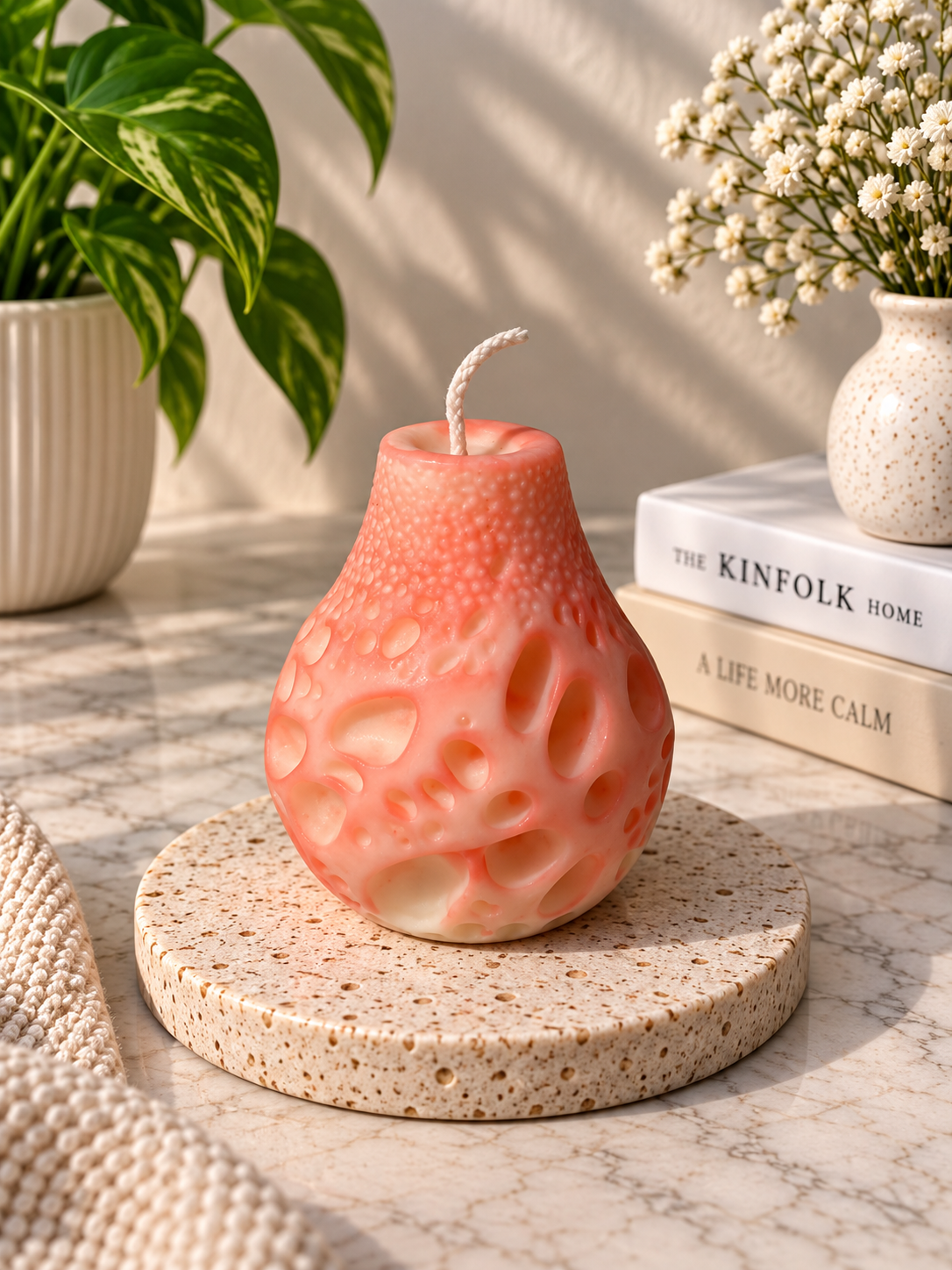 🕯️ Kraterlicht – Handgefertigte Designkerze