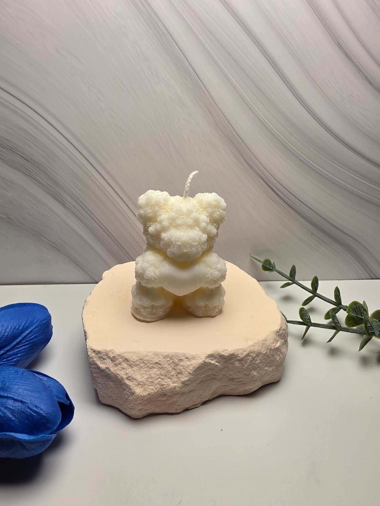 Rosenbär Duftkerze – Handgemacht aus Soja- & Bienenwachs