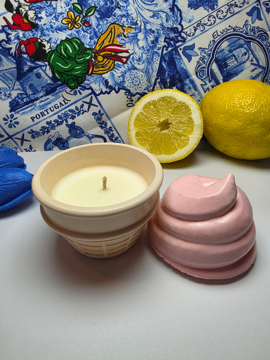 Eiscreme Traum – Sojawachskerze in Eisform