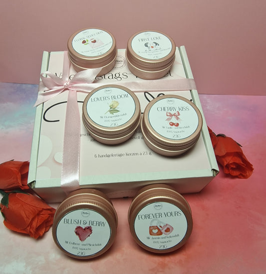 💕 Valentinstag-Testset – Duftkerzen Geschenkset (6x 23g)