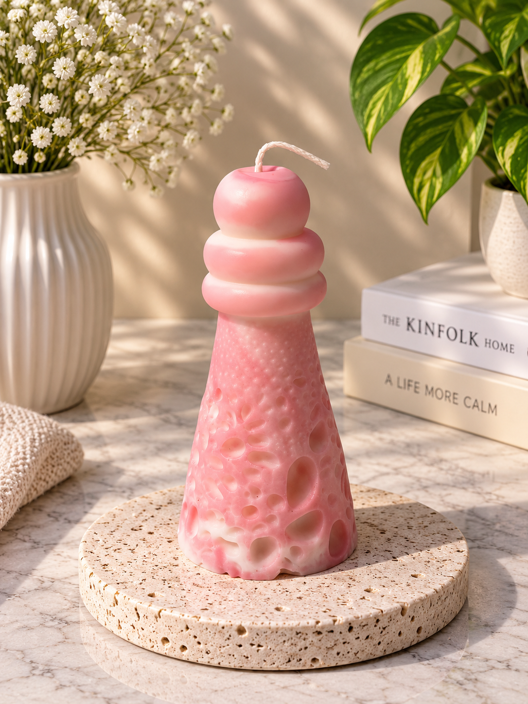 🕯️ Kraterlicht – Handgefertigte Designkerze