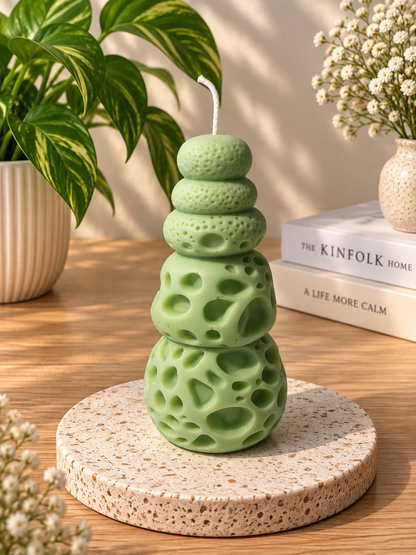 🕯️ Kraterlicht – Handgefertigte Designkerze