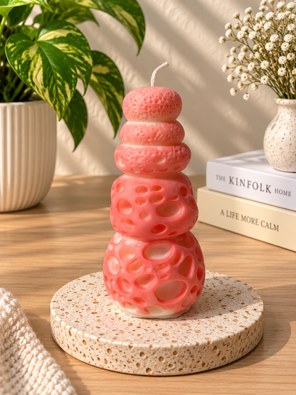 🕯️ Kraterlicht – Handgefertigte Designkerze