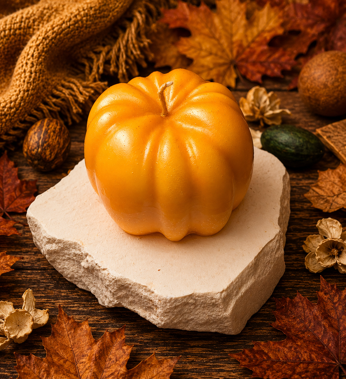 Autumn Pumpkin – Dekorative Kürbiskerze