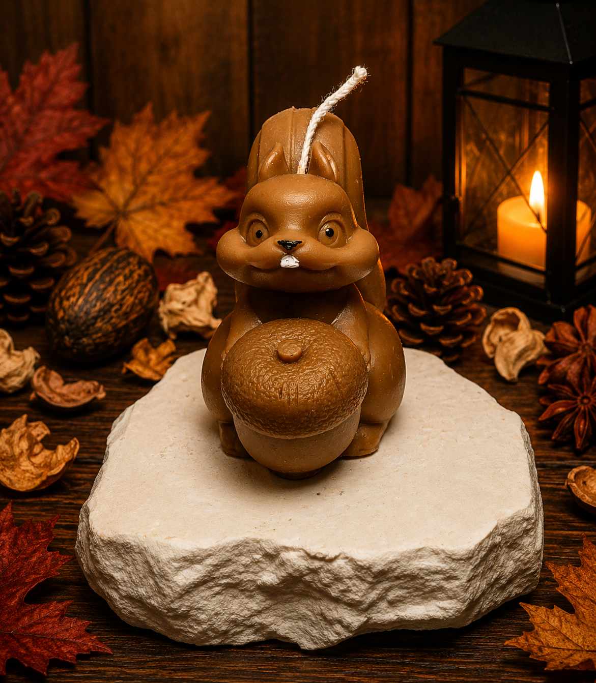 Autumn Tales – Handgegossenes Wachsfiguren-Set