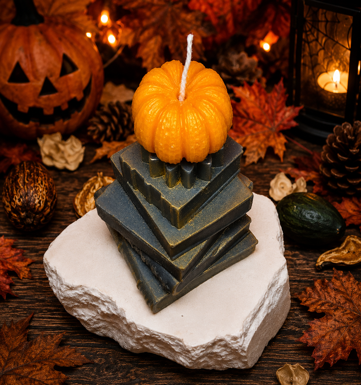 Midnight Pumpkin – Halloween Bücherkerze