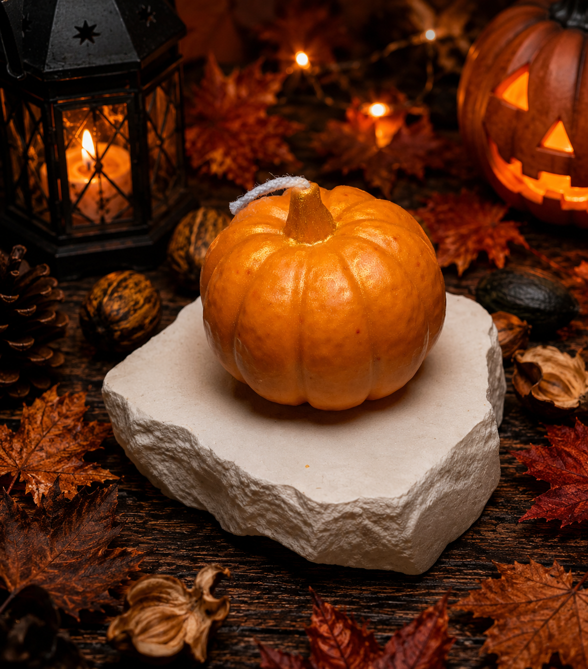 Harvest Pumpkin – Dekorative Kürbiskerze 🎃🍂