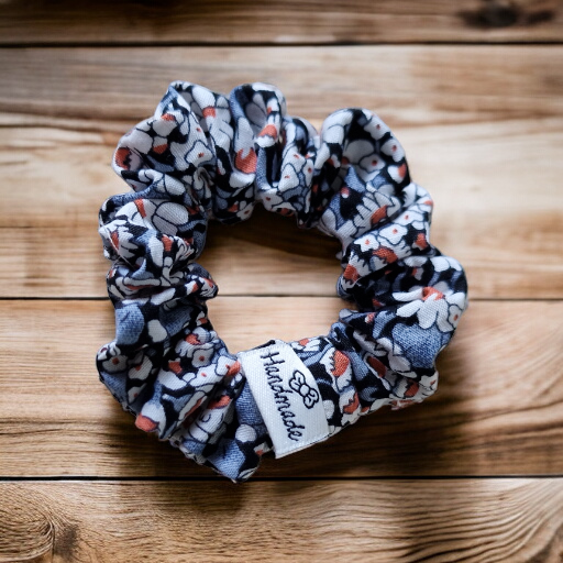 Scrunchie XS Blauer Garten