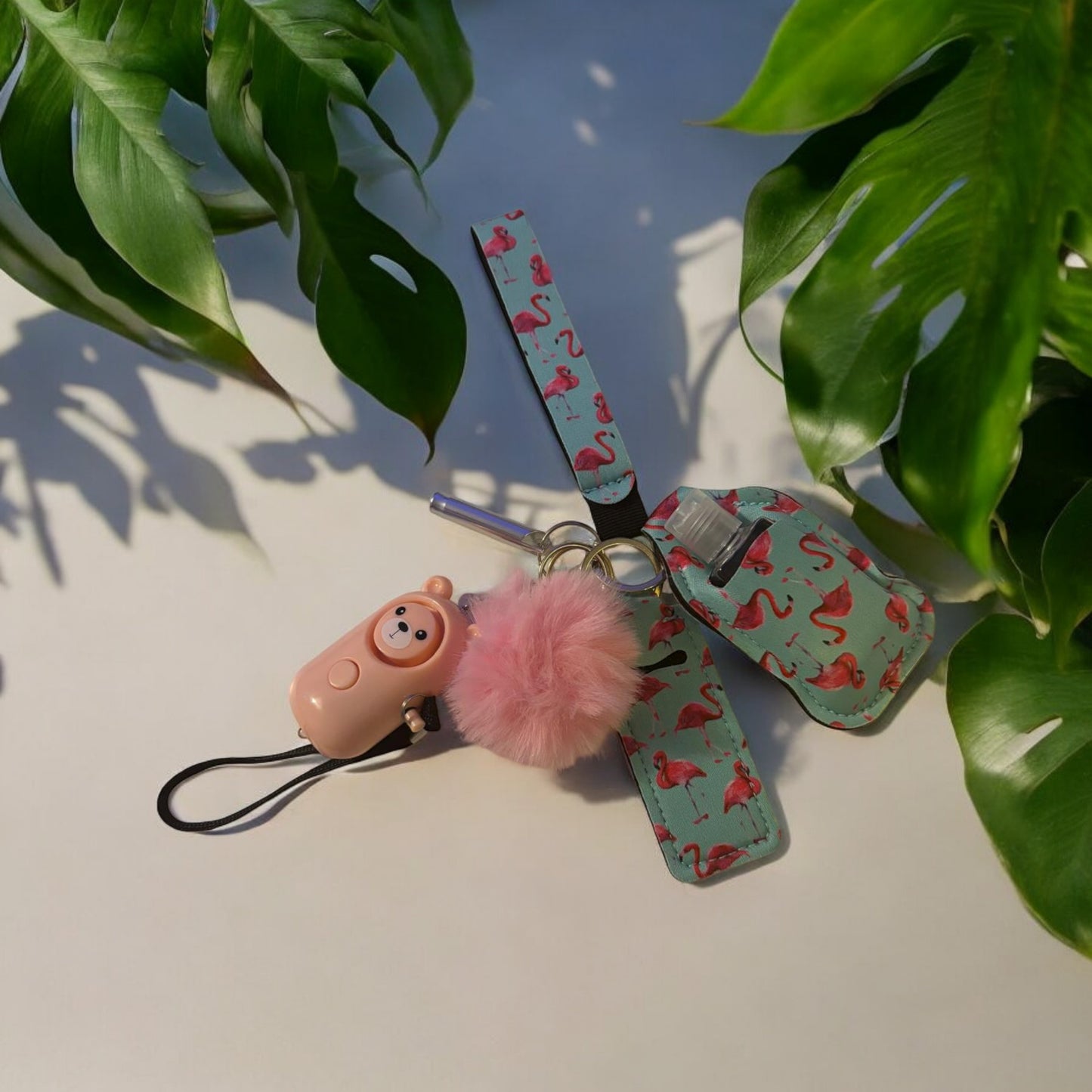 Safety Keychain Flamingo kinder