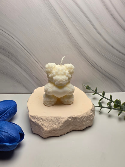 Rosenbär Duftkerze – Handgemacht aus Soja- &amp; Bienenwachs