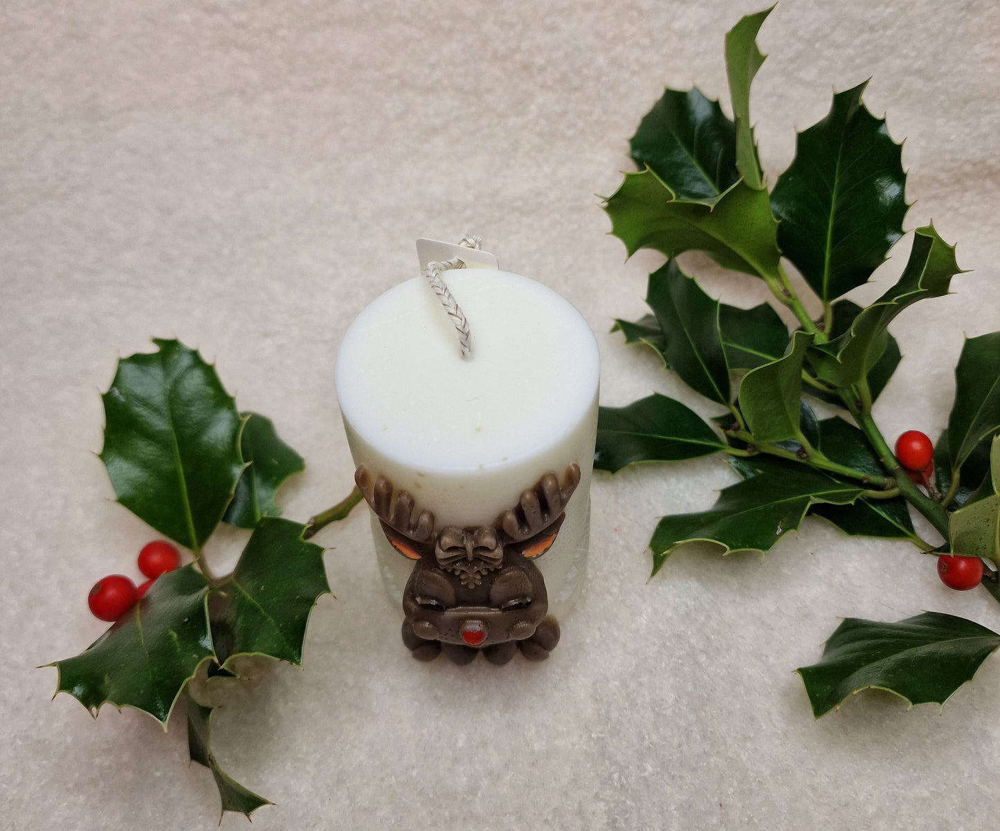 Rentier – Dekorative Zylinderkerze