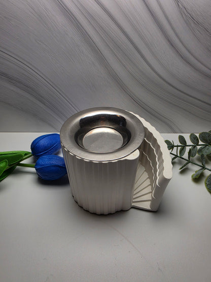 Marble Elegance – Handgefertigter Wax Melt Duftwärmer Kerzenhalter (Höhe 9 cm)