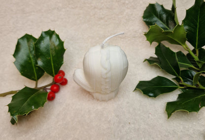 Weihnachtshandschuh – Dekorative Kerze