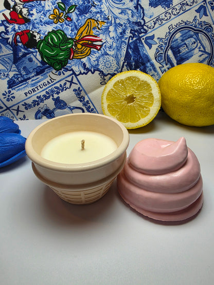 Eiscreme Traum – Sojawachskerze in Eisform