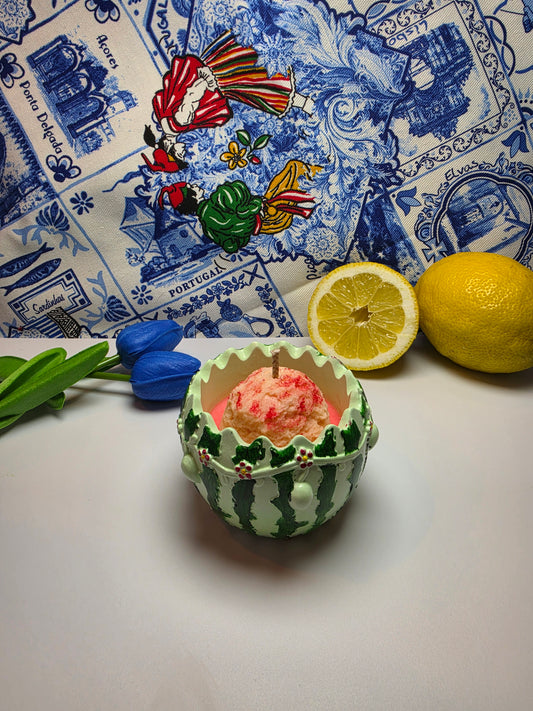 Wassermelonen Traum – Erdbeere, Melone & Vanille Kerze
