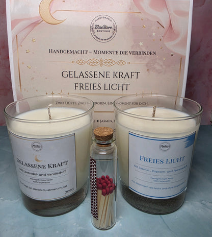 Duftkerzen Set – Gelassene Kraft & Freies Licht