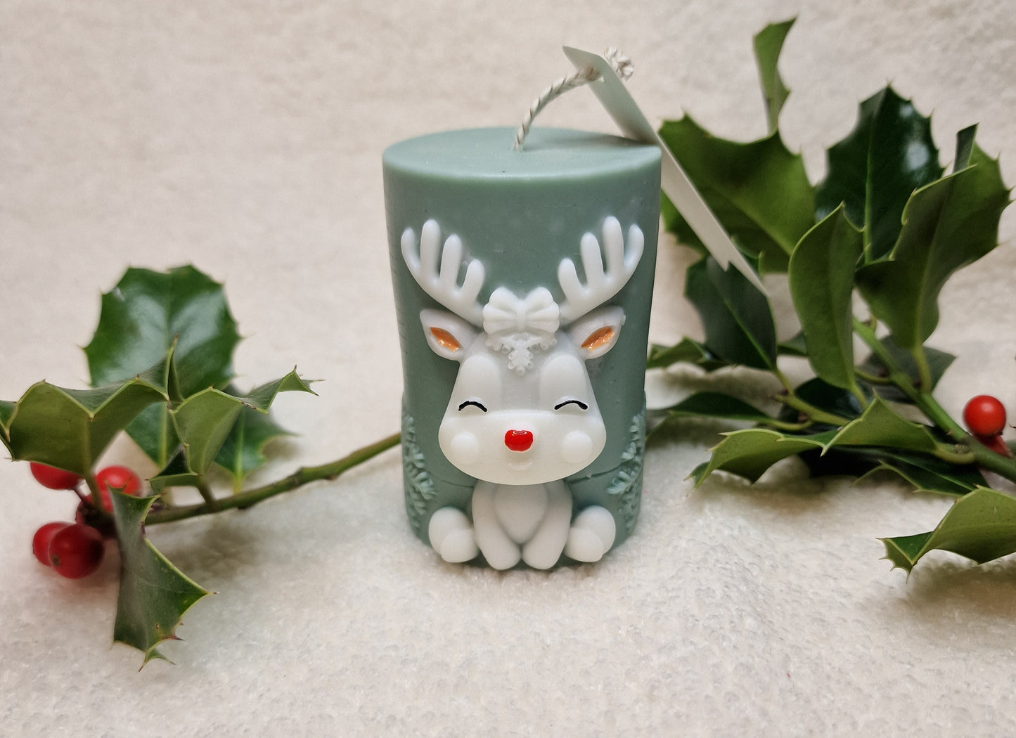 Rentier – Dekorative Zylinderkerze