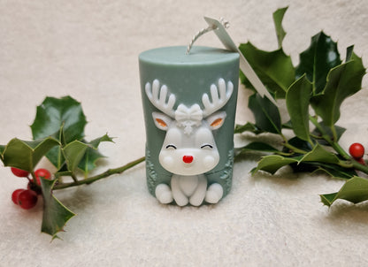 Rentier – Dekorative Zylinderkerze
