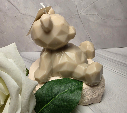 Sitzender Bär – Dekokerze aus Soja- & Bienenwachs