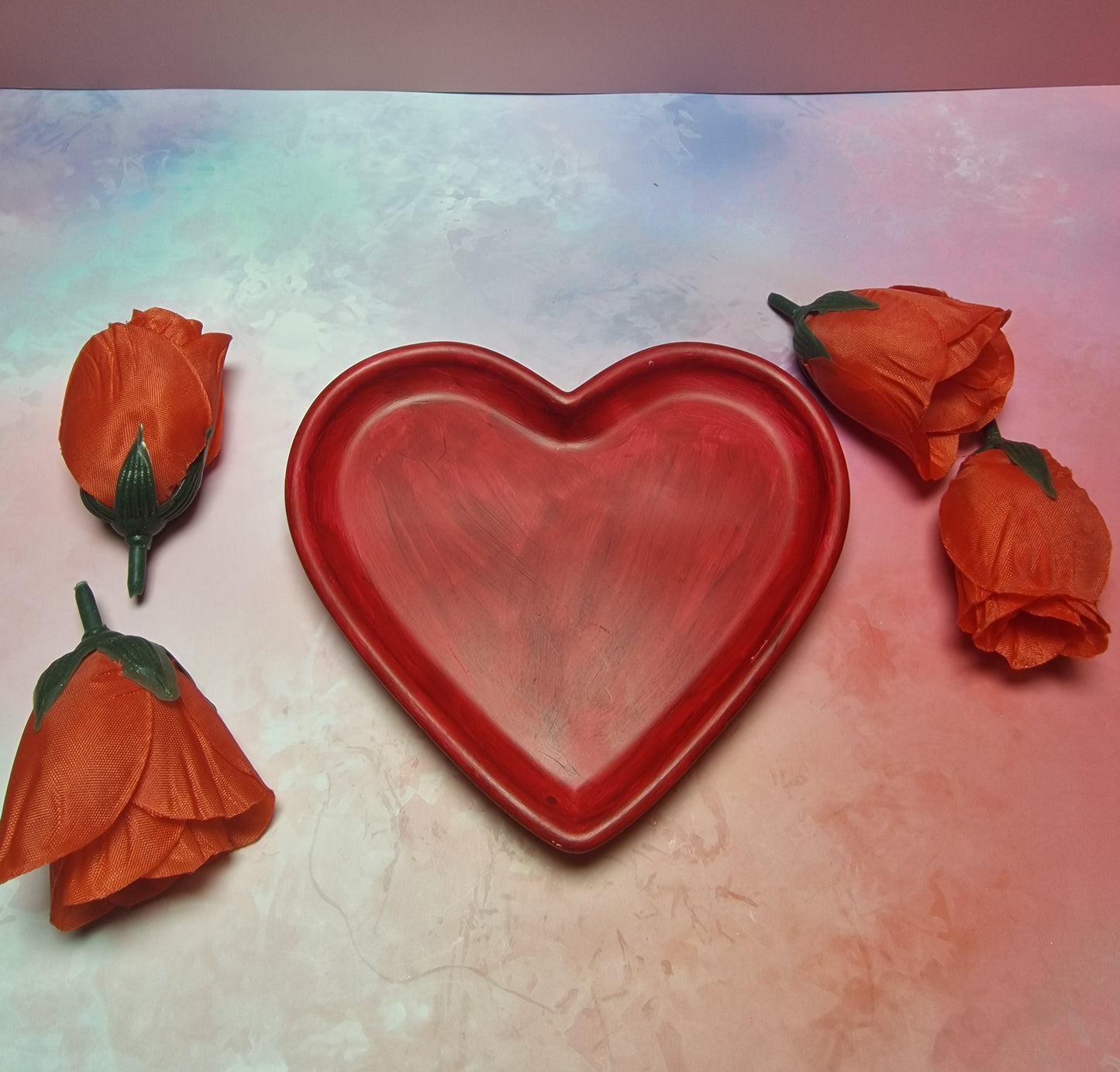 Heart Plate – Handgefertigter Gips-Teller