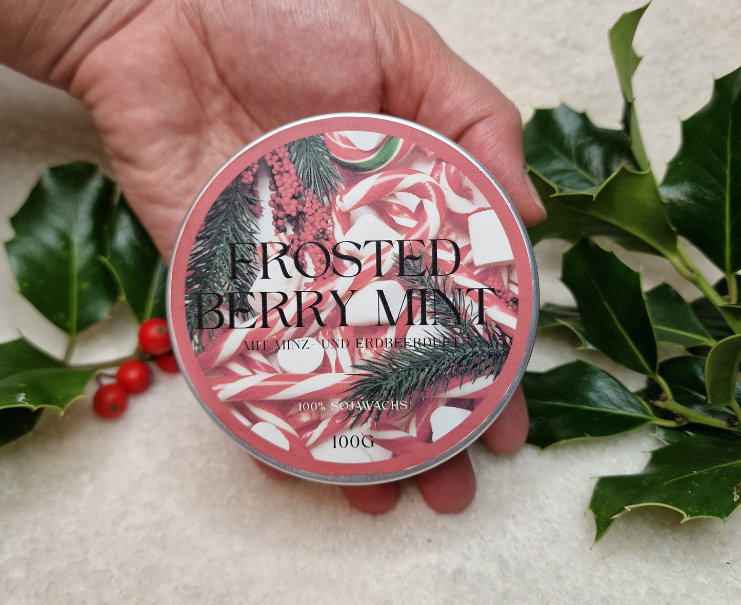 Frosted Berry Mint – Sojawachskerze