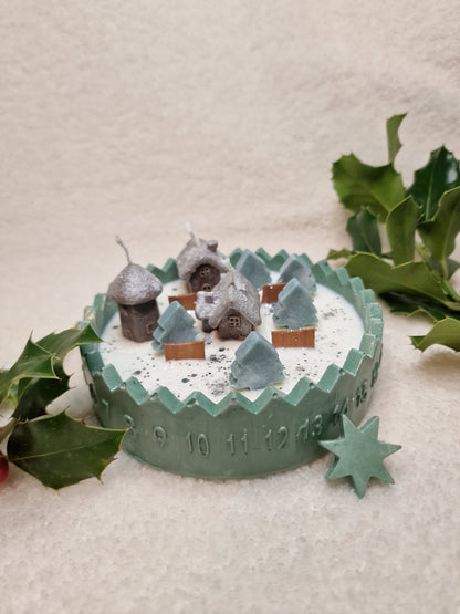 Süßes Weihnachtsdorf – Sojawachskerze