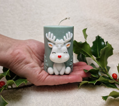 Rentier – Dekorative Zylinderkerze