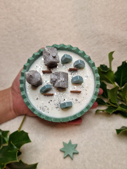 Süßes Weihnachtsdorf – Sojawachskerze