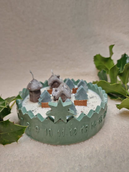 Süßes Weihnachtsdorf – Sojawachskerze