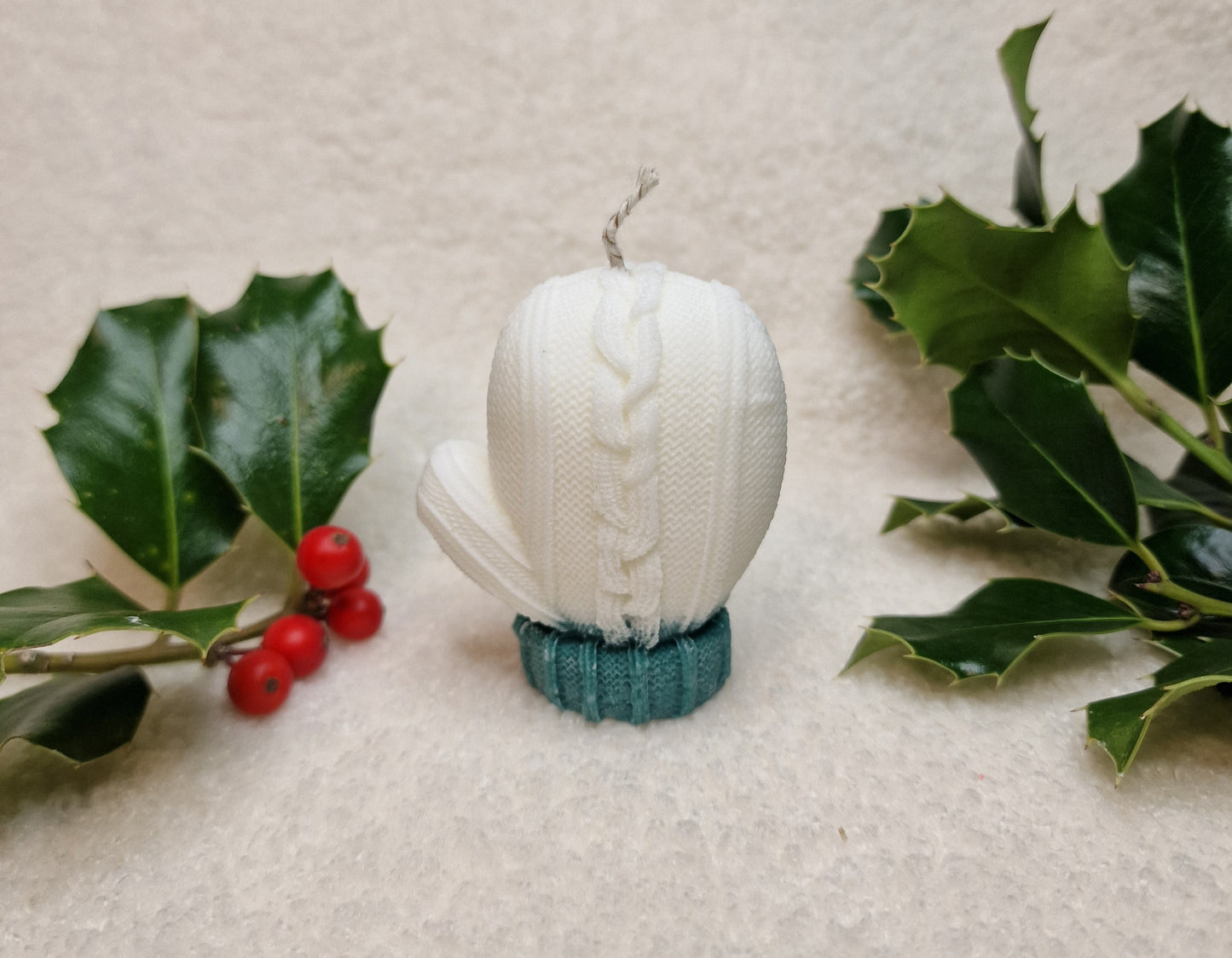 Weihnachtshandschuh – Dekorative Kerze