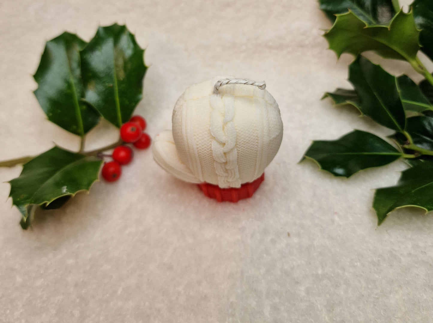 Weihnachtshandschuh – Dekorative Kerze