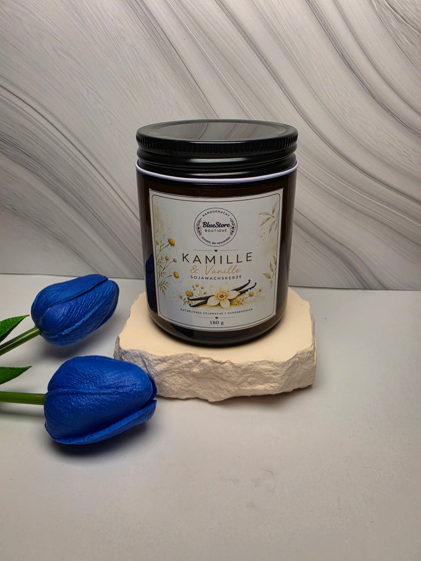 Kamille & Vanille Sojawachskerze | 45g & 180g