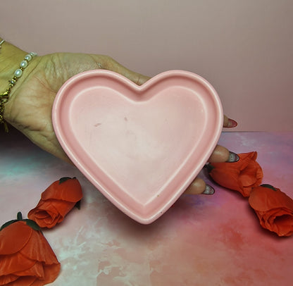 Heart Plate – Handgefertigter Gips-Teller