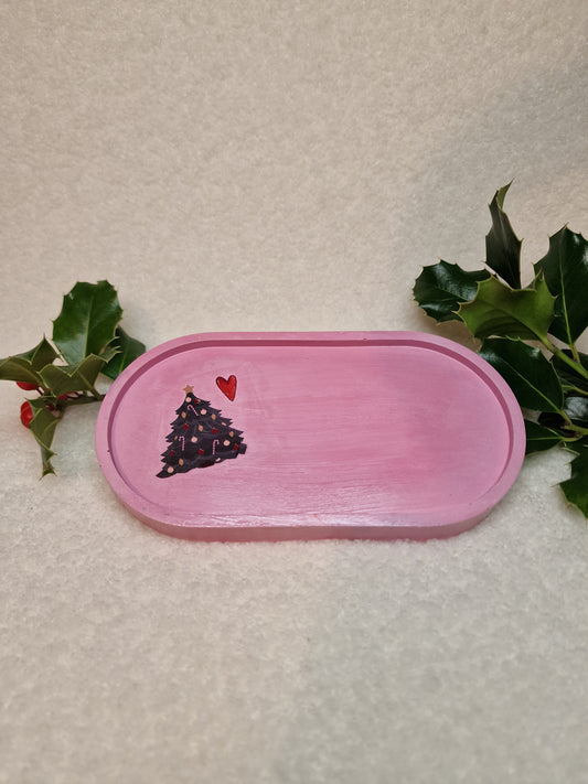 Weihnachtliche Dekoteller – handgefertigt aus Gips