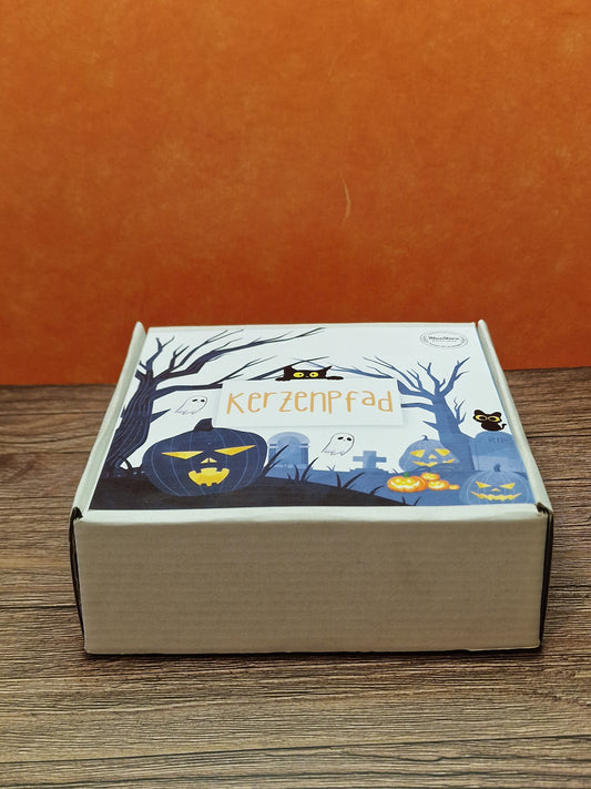 Kerzenpfad – Set aus 3 Sojakerzen in Halloween-Dosen