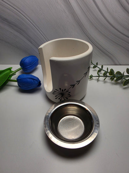 Elegance – Handgefertigter Wax Melt Duftwärmer aus Gips (Höhe 9 cm)