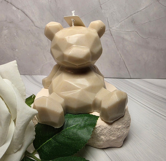 Sitzender Bär – Dekokerze aus Soja- & Bienenwachs