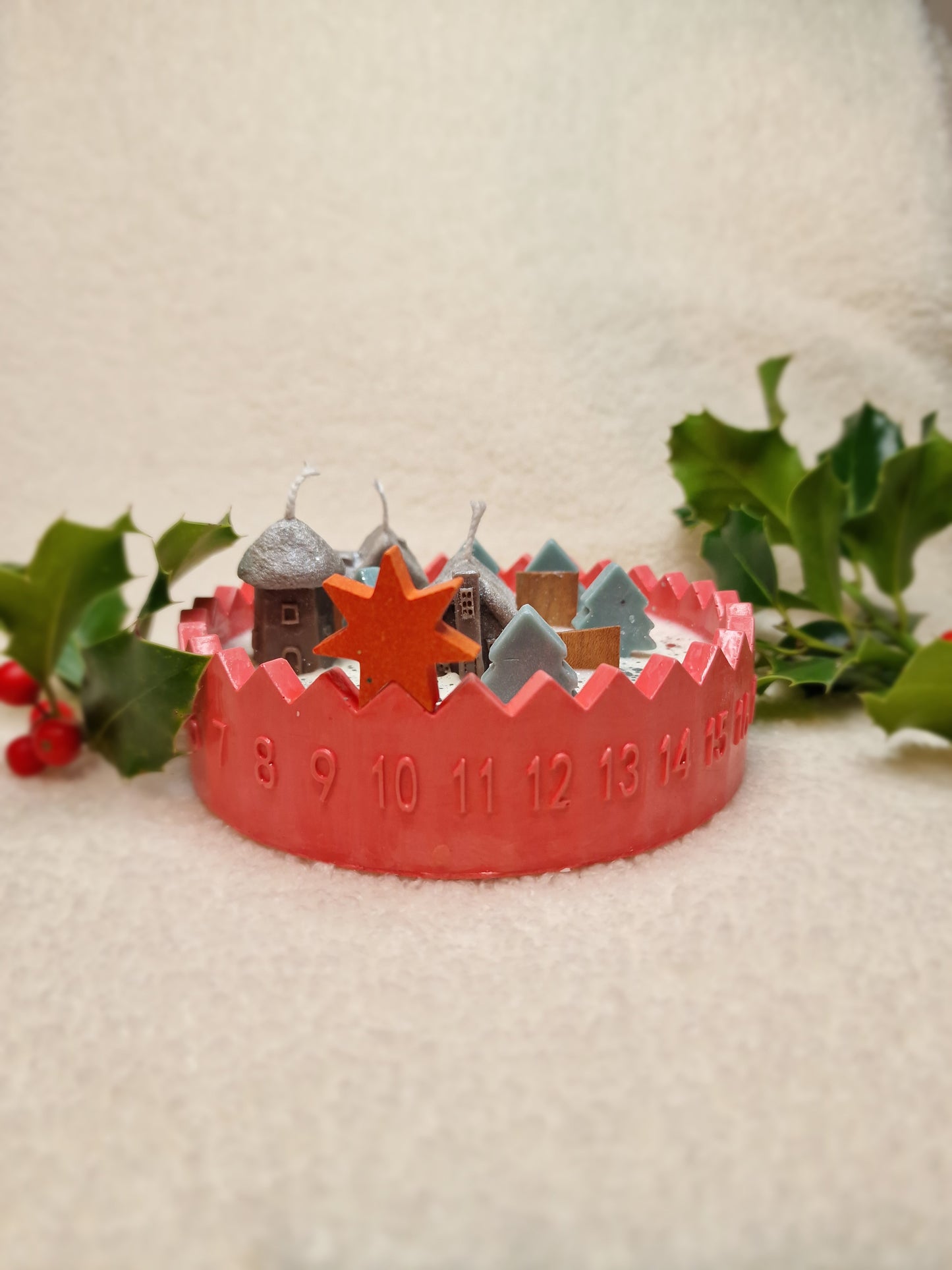 Süßes Weihnachtsdorf – Sojawachskerze