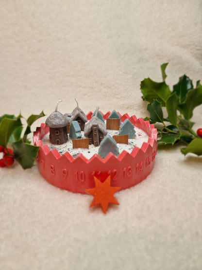 Süßes Weihnachtsdorf – Sojawachskerze