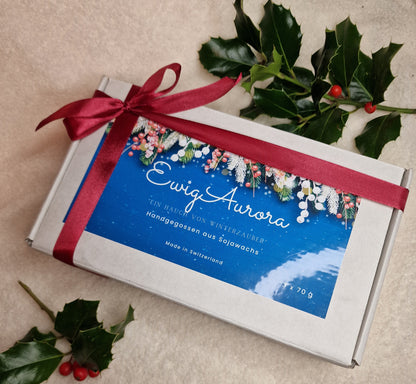 EwigAurora – Dreier-Kerzenset: Aurora Kiss, Winter Flame & Wohlfühl Nacht