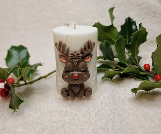 Rentier – Dekorative Zylinderkerze