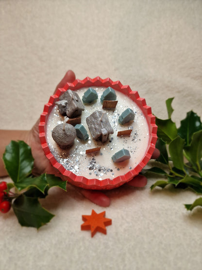 Süßes Weihnachtsdorf – Sojawachskerze