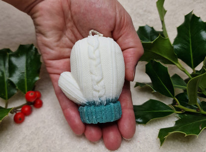 Weihnachtshandschuh – Dekorative Kerze