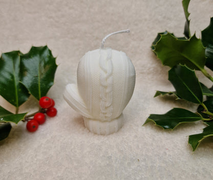 Weihnachtshandschuh – Dekorative Kerze