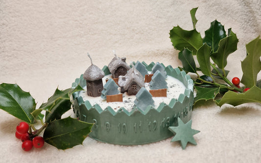 Süßes Weihnachtsdorf – Sojawachskerze