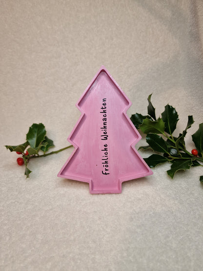 Weihnachtliche Dekoteller – handgefertigt aus Gips