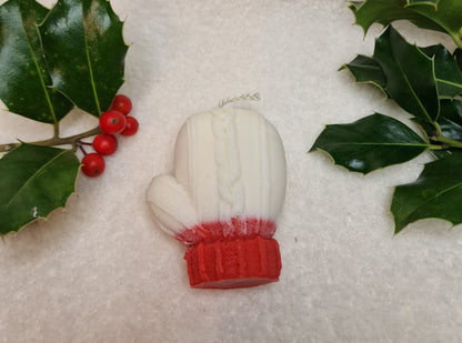 Weihnachtshandschuh – Dekorative Kerze