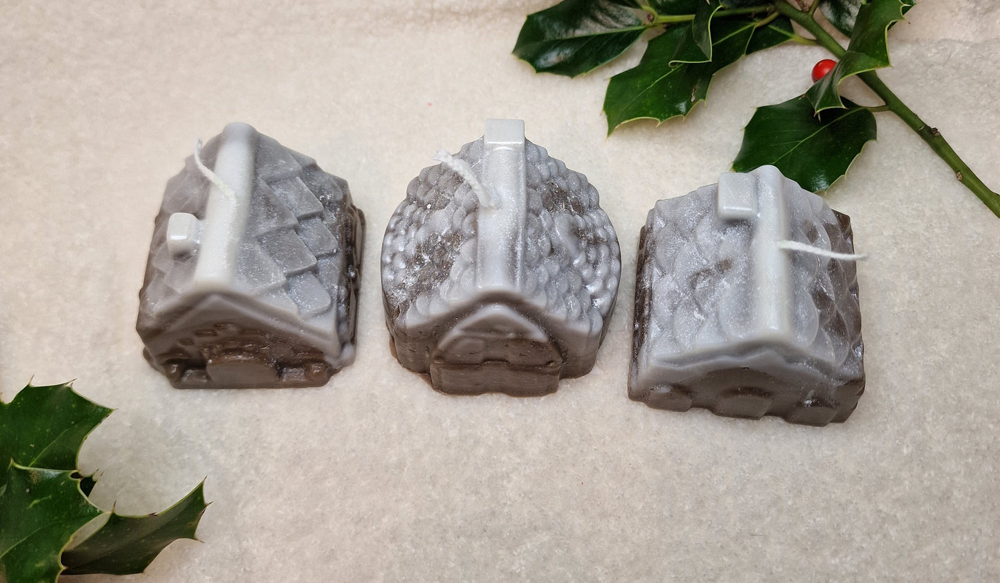 Holzhaus Trio – Dekoratives Kerzenset