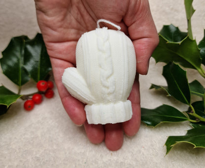 Weihnachtshandschuh – Dekorative Kerze