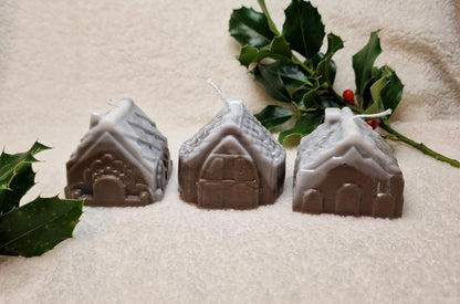 Holzhaus Trio – Dekoratives Kerzenset